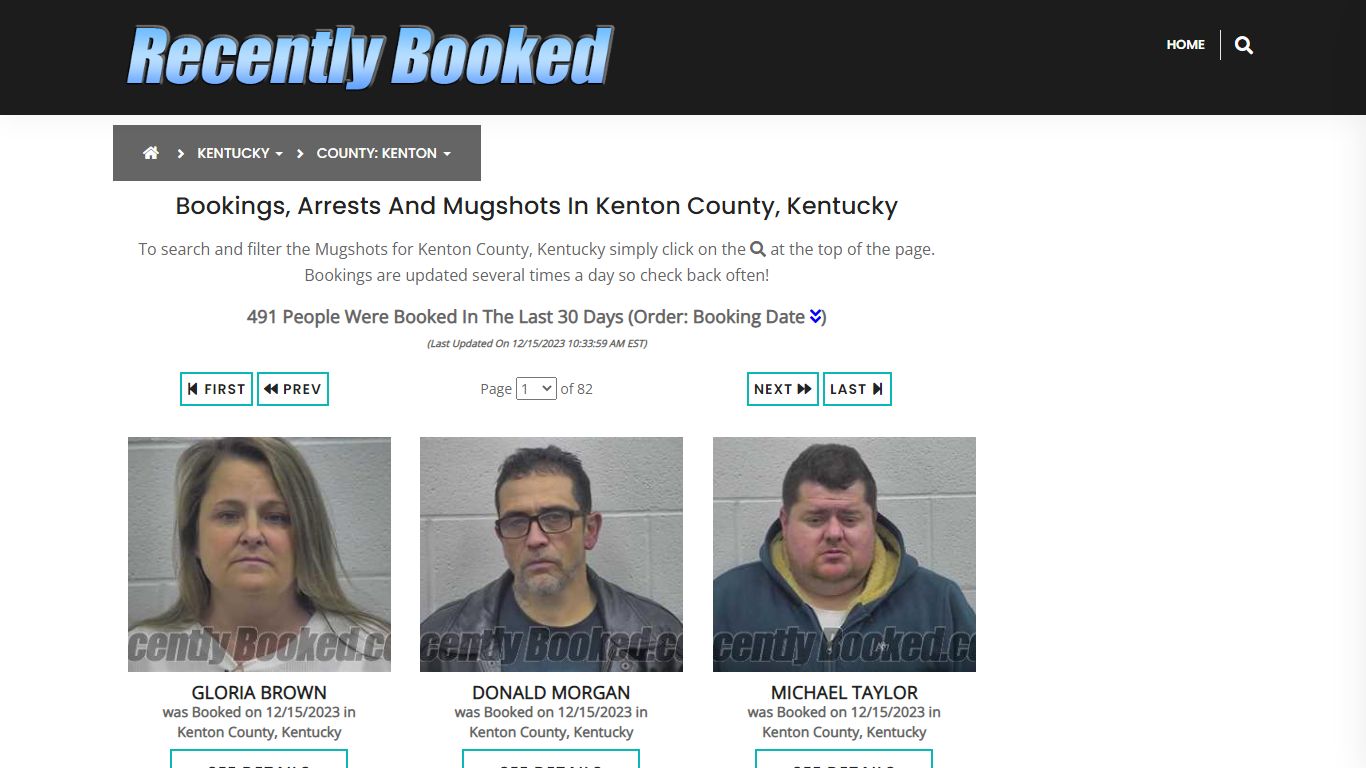 Bookings, Arrests and Mugshots in Kenton County, Kentucky - Recently Booked